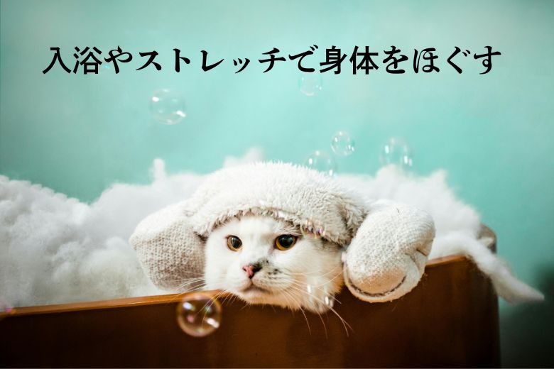 3. 入浴やストレッチで身体をほぐす